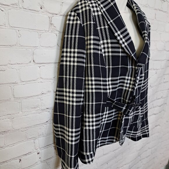 First Lady Checker Blazer Jacket Size 12 - Picture 2 of 11